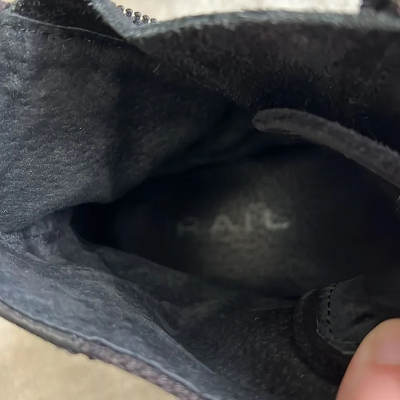 THE RAIL High Top Lace Up Style Zipper Side LEATHER BOOTS Shoes SIZE EA 43 US 10 - Picture 10 of 12